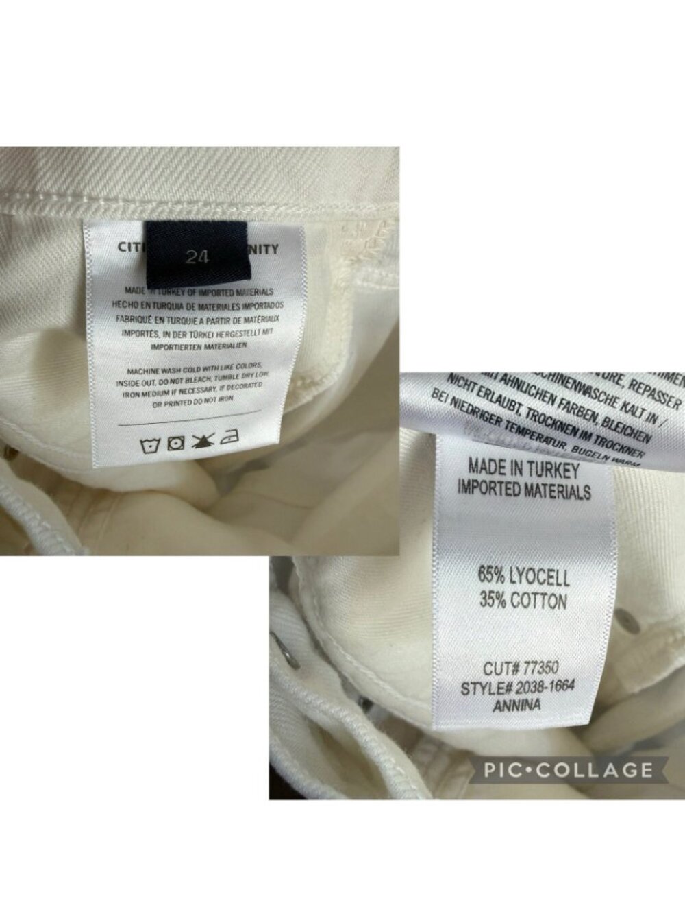 Citizens of Humanity Annina Straight Leg High Rise In Soft White Size 24 - Picture 9 of 10